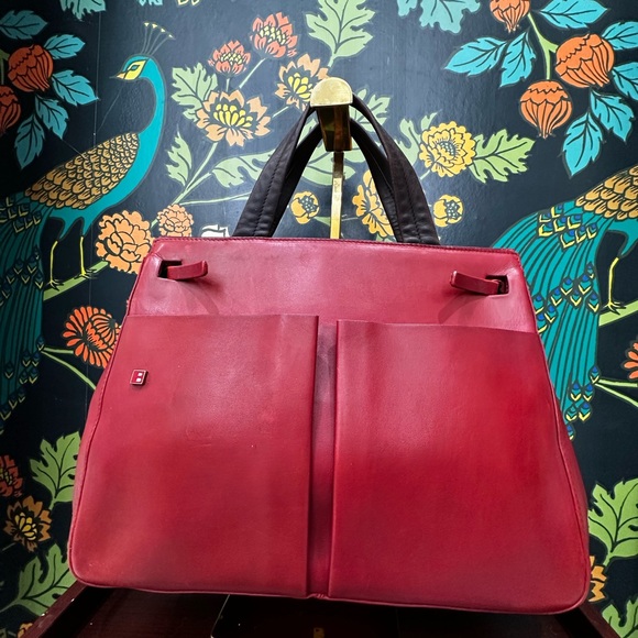 Bally Vintage Red Leather Structured Tote – Made in Italy - Picture 4 of 13